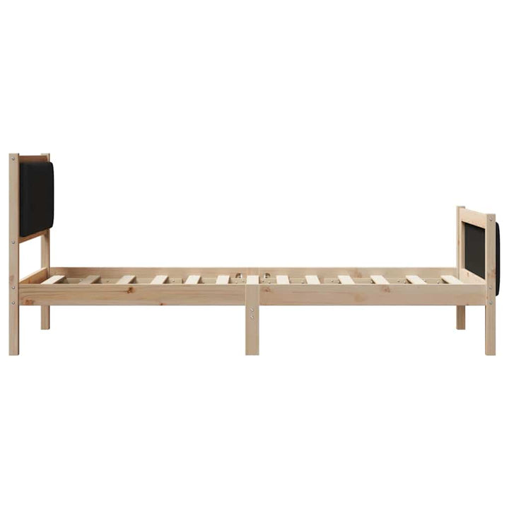 Sengestel Brun og sort 90 x 190 cm Massivt fyrretræ