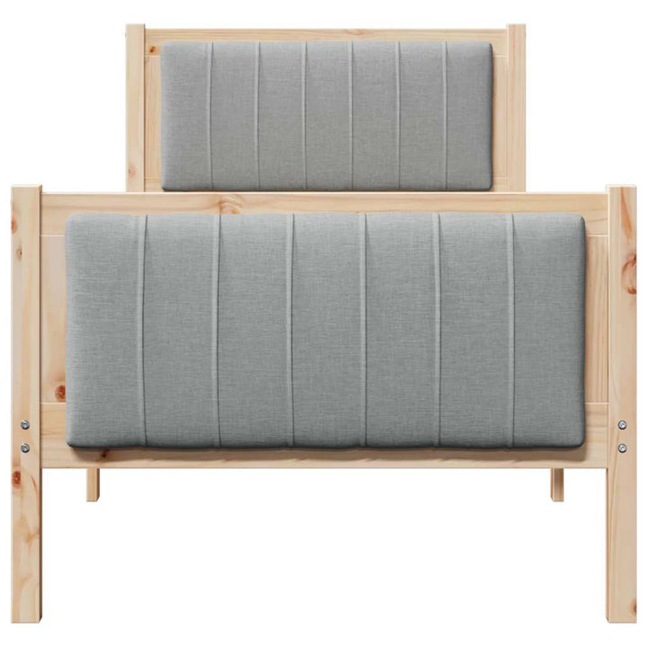 Sengestel Brun og lys grå 75 x 190 cm Massivt fyrretræ