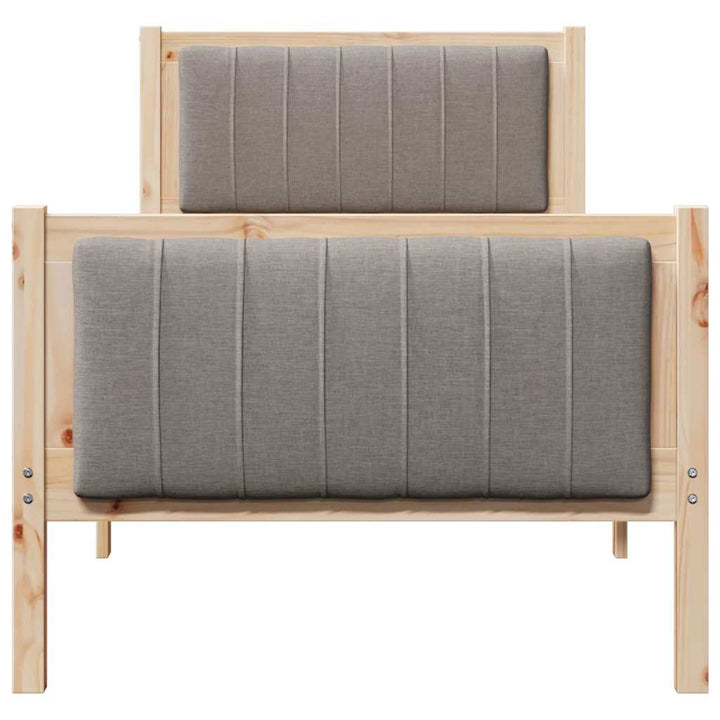 Sengestel Brun og taupe 75 x 190 cm Massivt fyrretræ