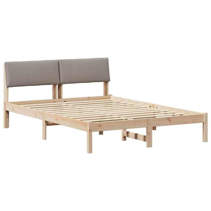 Sengestel Brun og taupe 140 x 200 cm Massivt fyrretræ