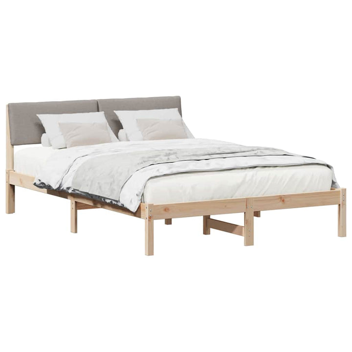 Sengestel Brun og taupe 140 x 200 cm Massivt fyrretræ