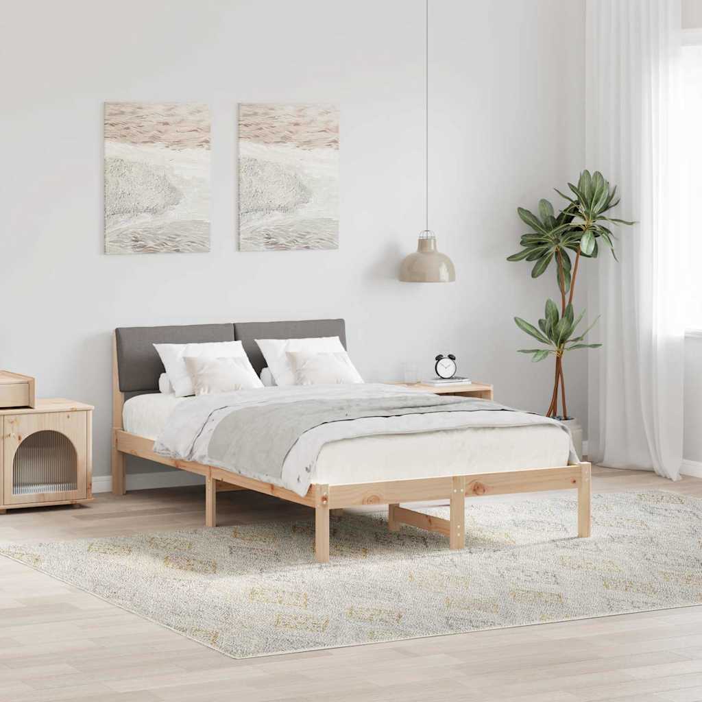Sengestel Brun og taupe 120 x 200 cm Massivt fyrretræ