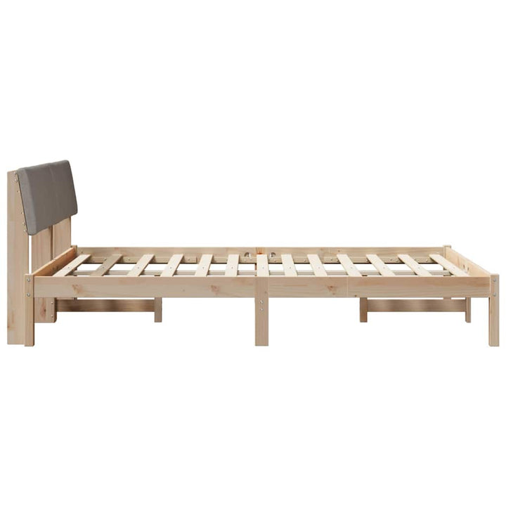 Sengestel Brun og taupe 140 x 190 cm Massivt fyrretræ