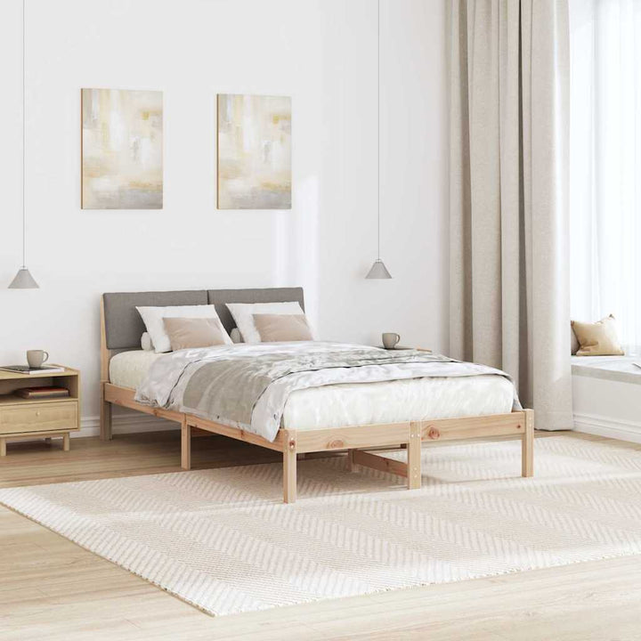 Sengestel Brun og taupe 120 x 190 cm Massivt fyrretræ