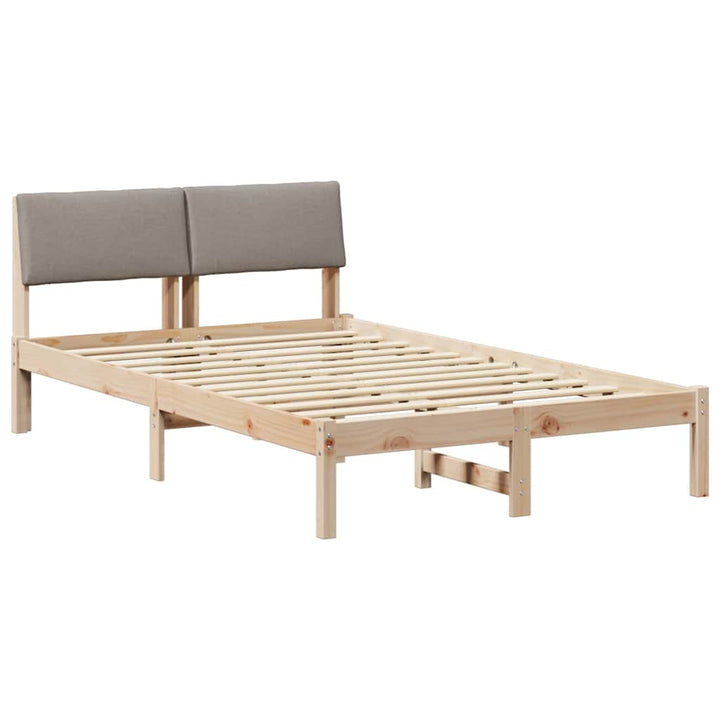 Sengestel Brun og taupe 120 x 190 cm Massivt fyrretræ