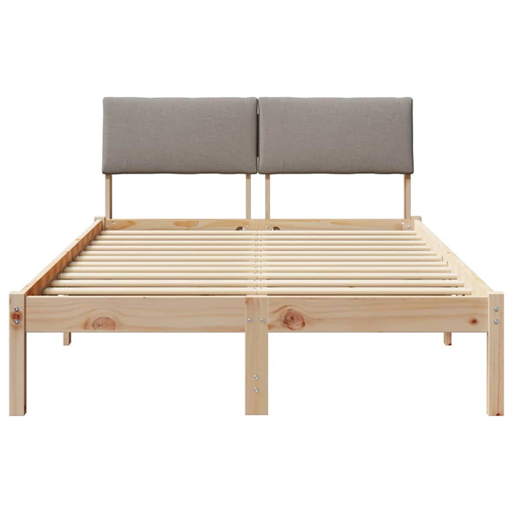 Sengestel Brun og taupe 120 x 190 cm Massivt fyrretræ
