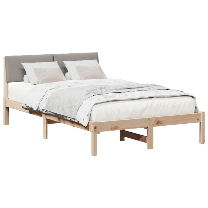 Sengestel Brun og taupe 120 x 190 cm Massivt fyrretræ