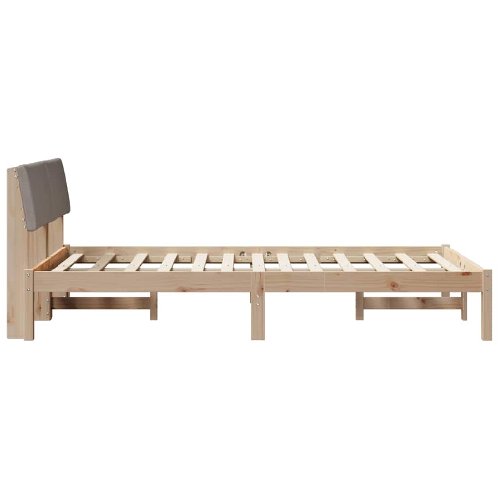 Sengestel Brun og taupe 120 x 190 cm Massivt fyrretræ