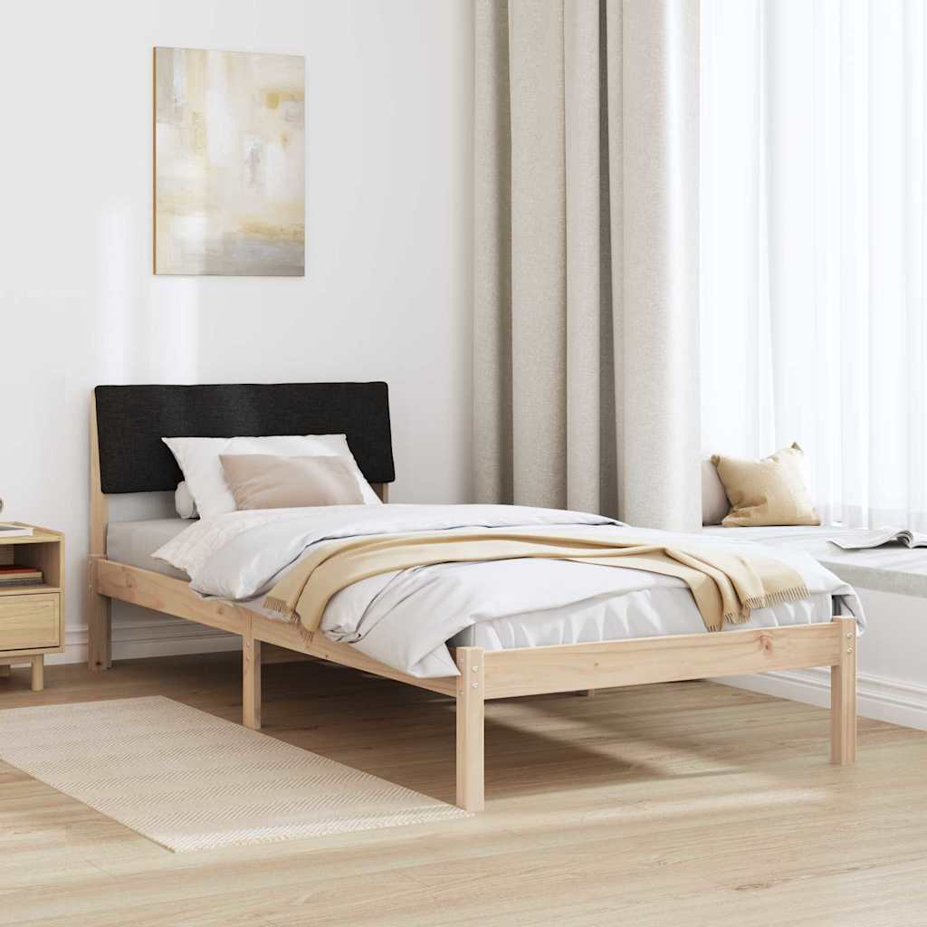 Sengestel Brun og sort 100 x 200 cm Massivt fyrretræ