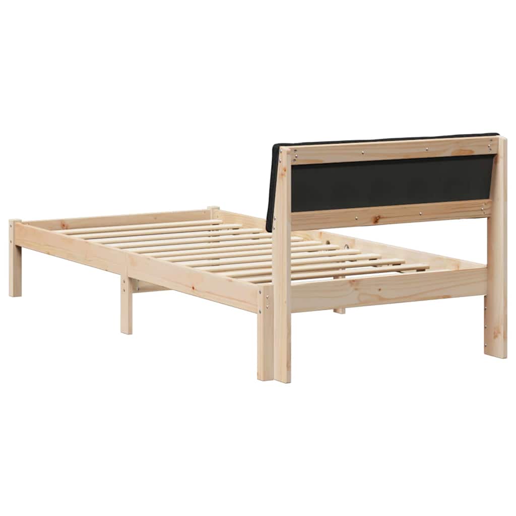 Sengestel Brun og sort 100 x 200 cm Massivt fyrretræ
