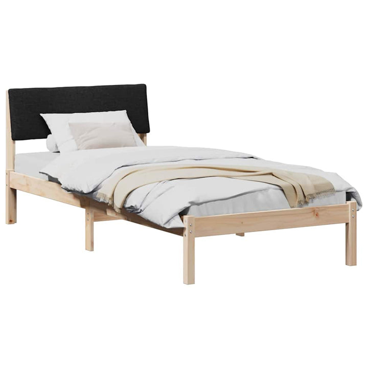Sengestel Brun og sort 100 x 200 cm Massivt fyrretræ