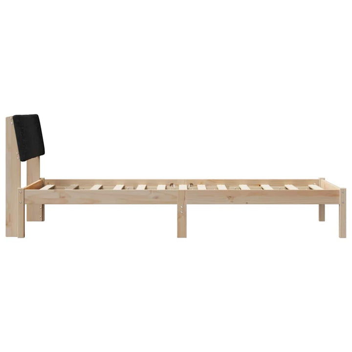 Sengestel Brun og sort 100 x 200 cm Massivt fyrretræ