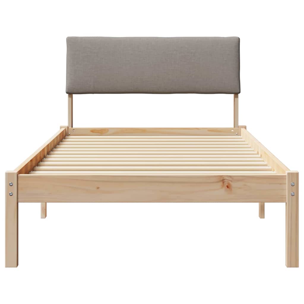 Sengestel Brun og taupe 100 x 200 cm Massivt fyrretræ