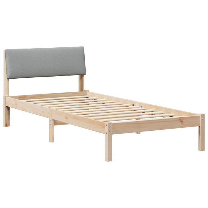 Sengestel Brun og lys grå 90 x 200 cm Massivt fyrretræ