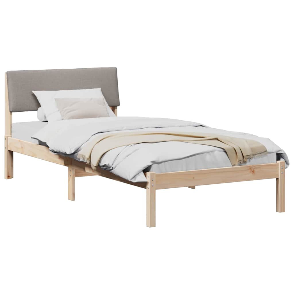 Sengestel Brun og taupe 90 x 200 cm Massivt fyrretræ