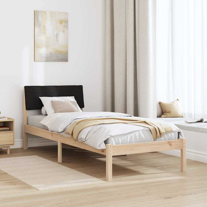Sengestel Brun og sort 80 x 200 cm Massivt fyrretræ