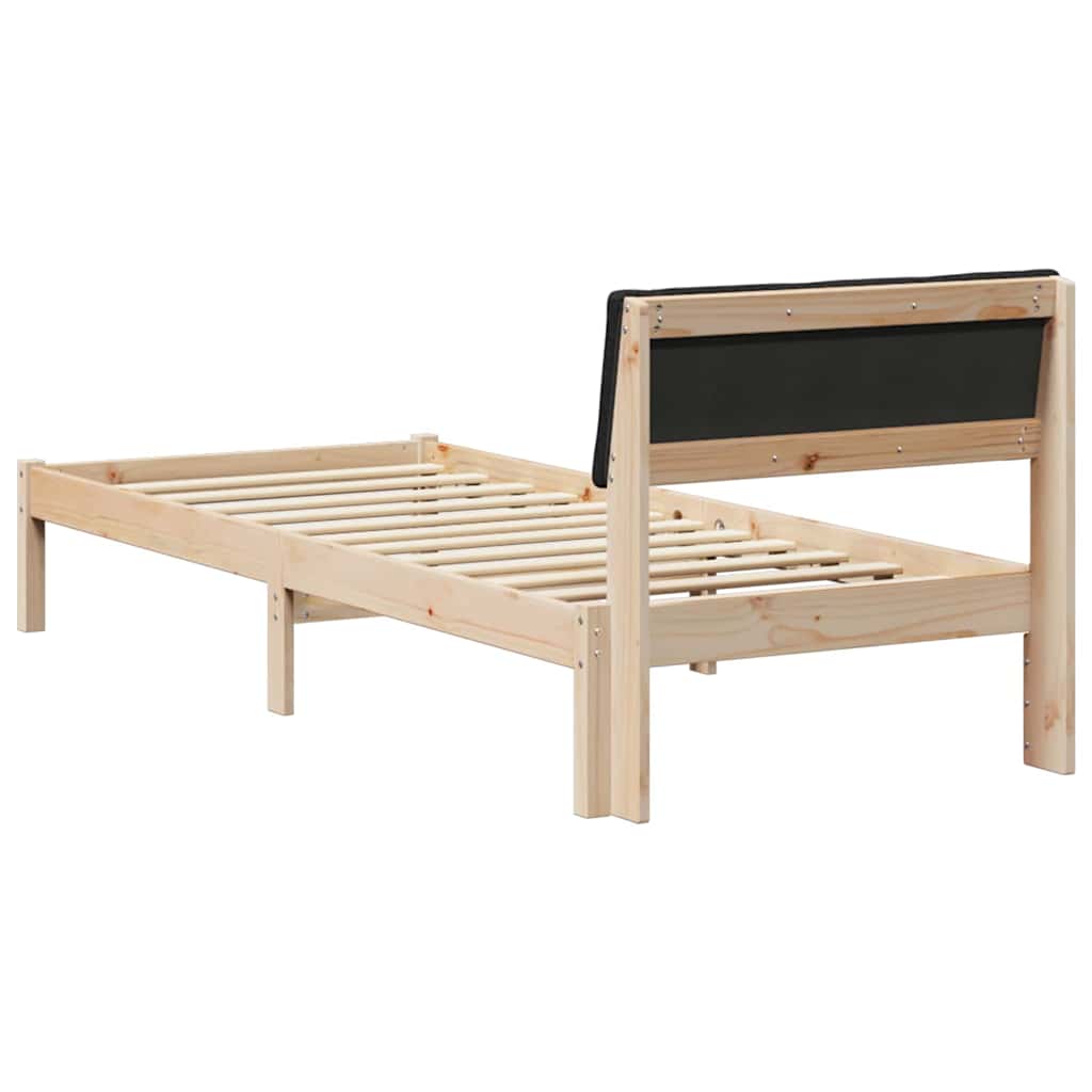 Sengestel Brun og sort 80 x 200 cm Massivt fyrretræ