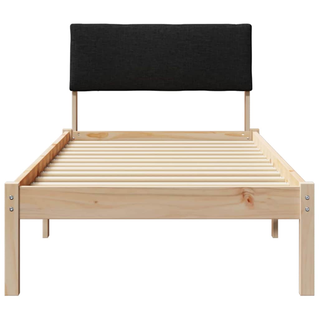 Sengestel Brun og sort 80 x 200 cm Massivt fyrretræ