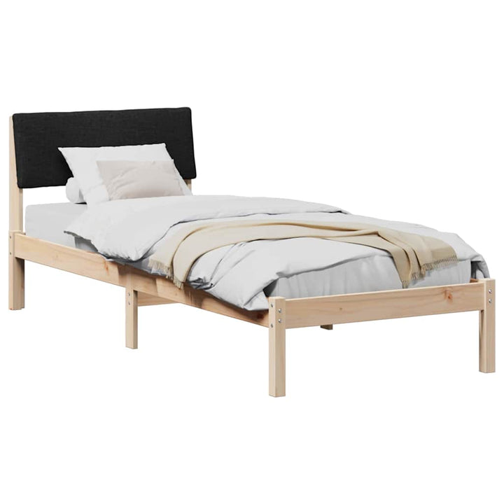 Sengestel Brun og sort 80 x 200 cm Massivt fyrretræ