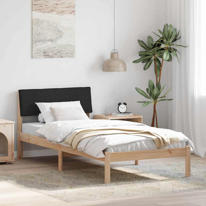 Sengestel Brun og sort 90 x 190 cm Massivt fyrretræ