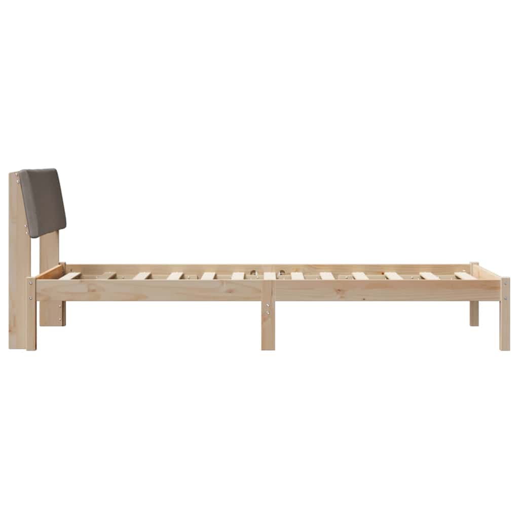 Sengestel Brun og taupe 90 x 190 cm Massivt fyrretræ
