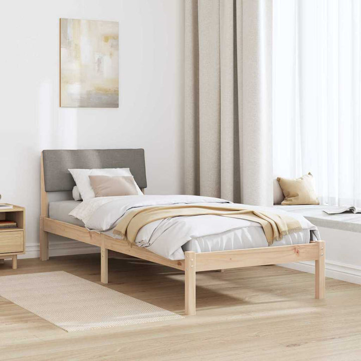Sengestel Brun og taupe 75 x 190 cm Massivt fyrretræ