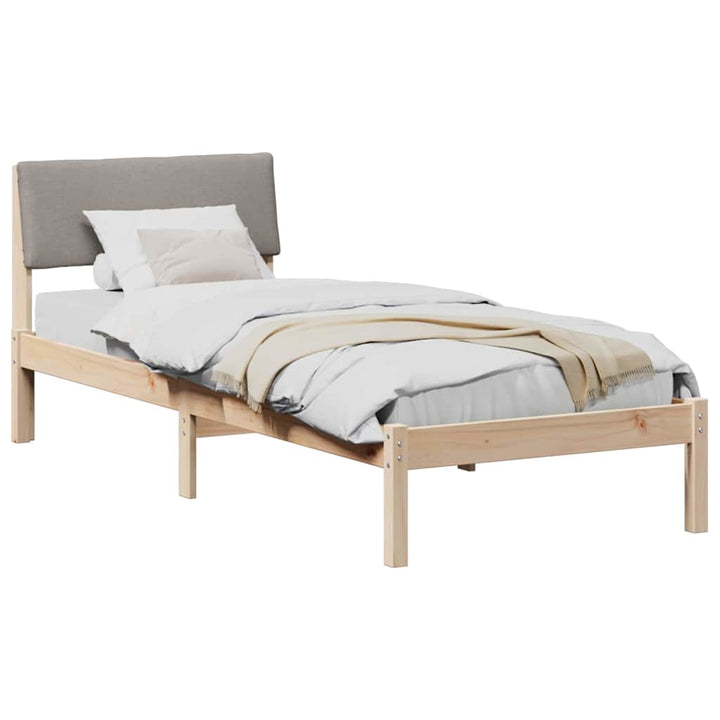 Sengestel Brun og taupe 75 x 190 cm Massivt fyrretræ
