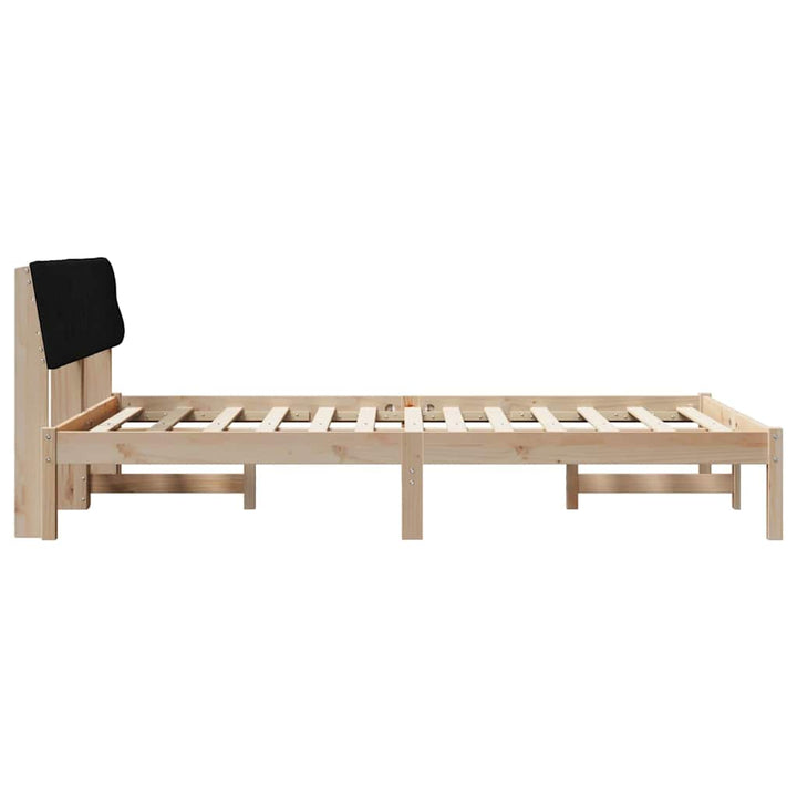 Sengestel Brun og sort 160 x 200 cm Massivt fyrretræ