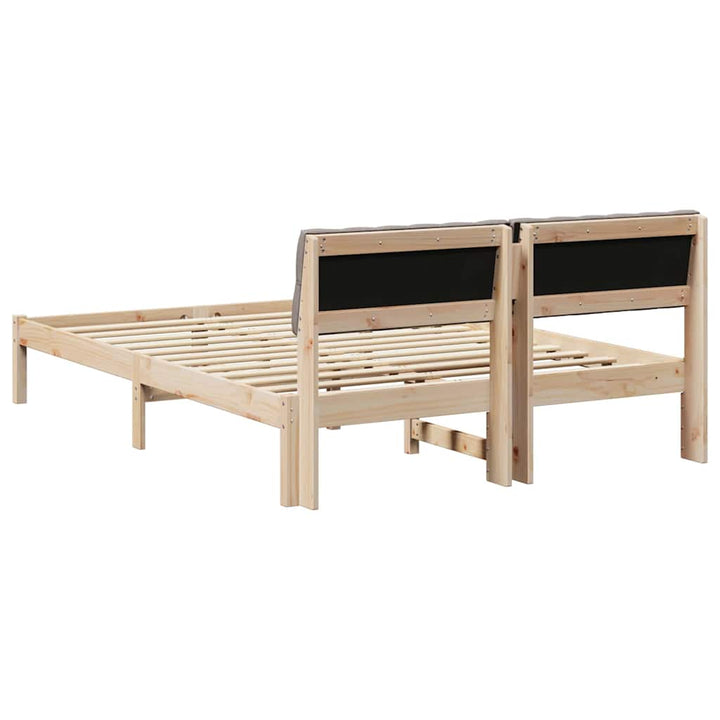 Sengestel Brun og taupe 150 x 200 cm Massivt fyrretræ