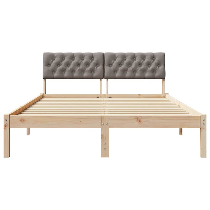 Sengestel Brun og taupe 140 x 200 cm Massivt fyrretræ