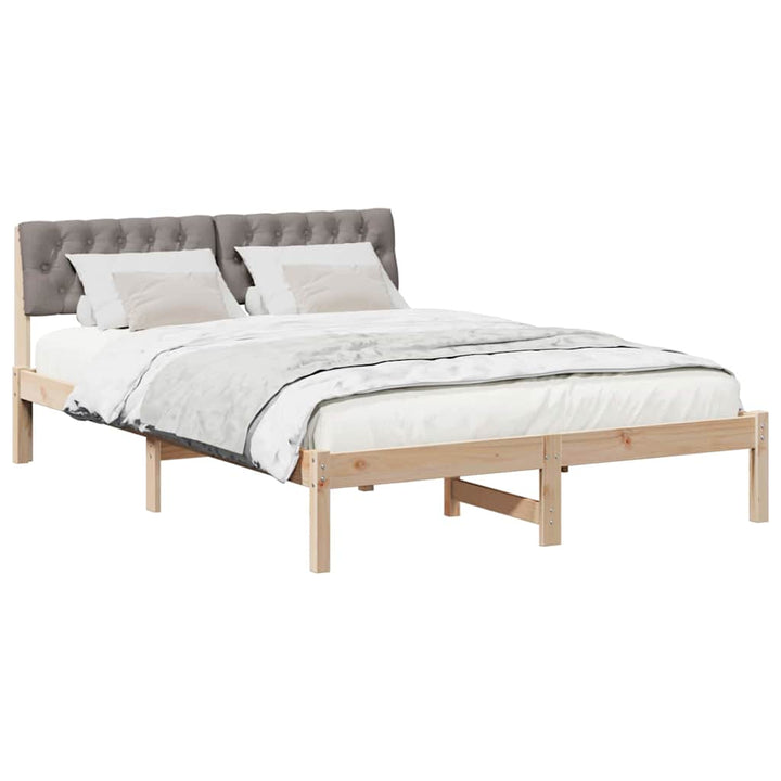 Sengestel Brun og taupe 140 x 200 cm Massivt fyrretræ