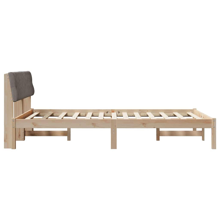 Sengestel Brun og taupe 140 x 200 cm Massivt fyrretræ