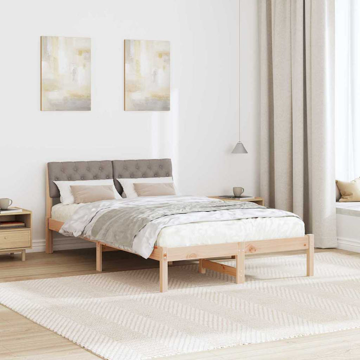 Sengestel Brun og taupe 120 x 200 cm Massivt fyrretræ