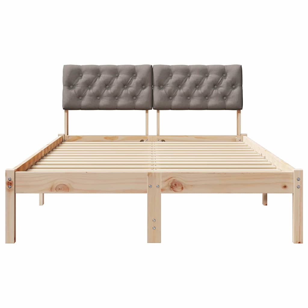 Sengestel Brun og taupe 120 x 200 cm Massivt fyrretræ