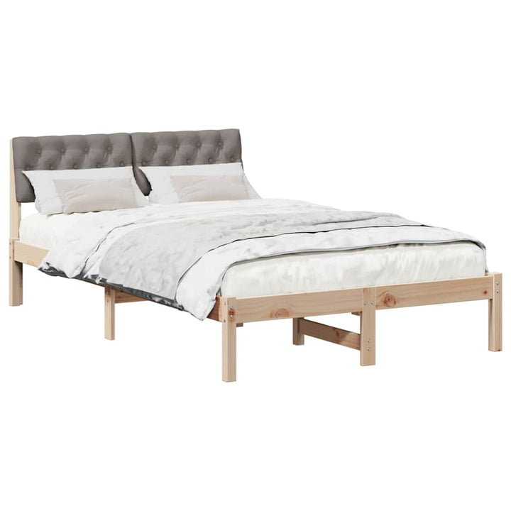 Sengestel Brun og taupe 120 x 200 cm Massivt fyrretræ