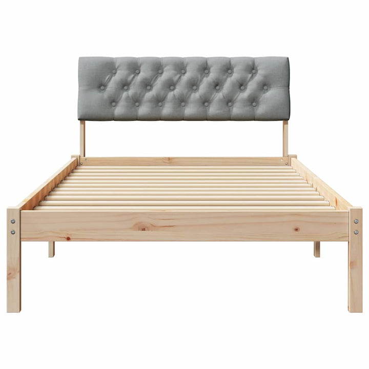 Sengestel Brun og lys grå 100 x 200 cm Massivt fyrretræ