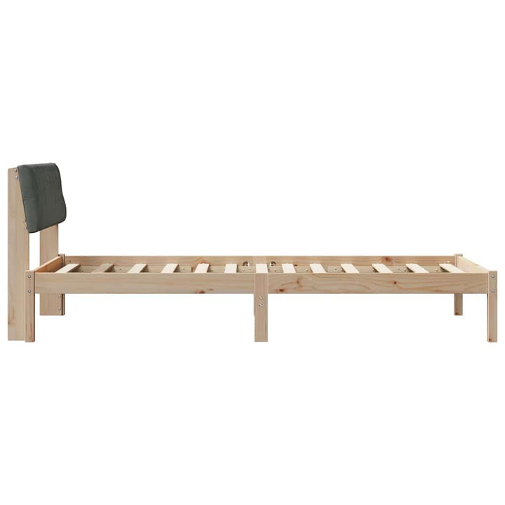 Sengestel brun og mørkegrå 100 x 200 cm Massivt fyrretræ