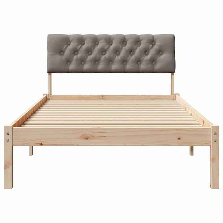 Sengestel Brun og taupe 100 x 200 cm Massivt fyrretræ