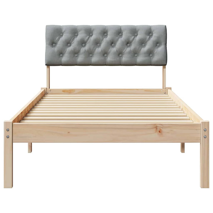 Sengestel Brun og lys grå 90 x 200 cm Massivt fyrretræ