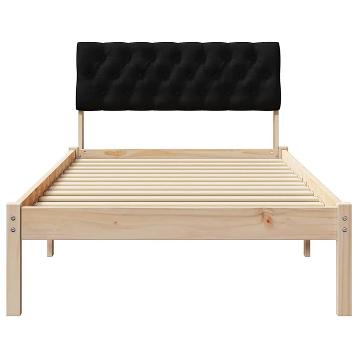 Sengestel Brun og sort 90 x 200 cm Massivt fyrretræ