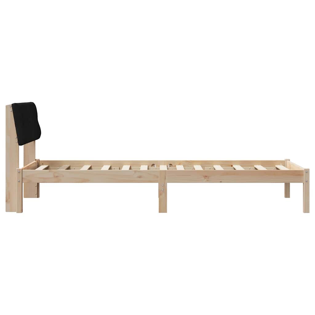 Sengestel Brun og sort 90 x 200 cm Massivt fyrretræ