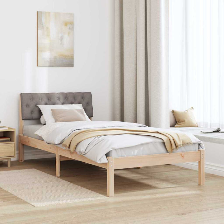 Sengestel Brun og taupe 90 x 200 cm Massivt fyrretræ
