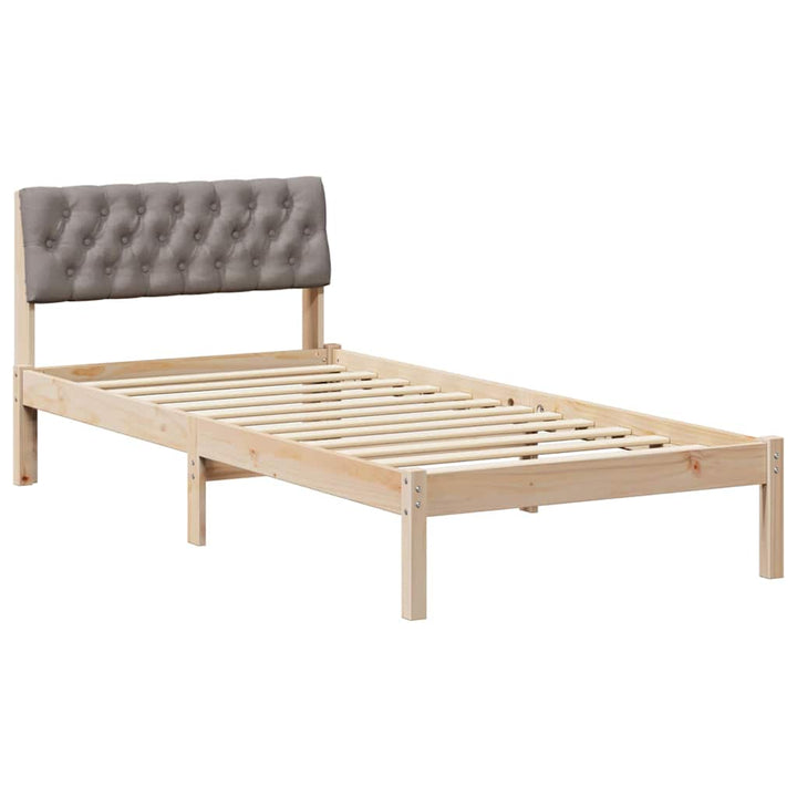 Sengestel Brun og taupe 90 x 200 cm Massivt fyrretræ