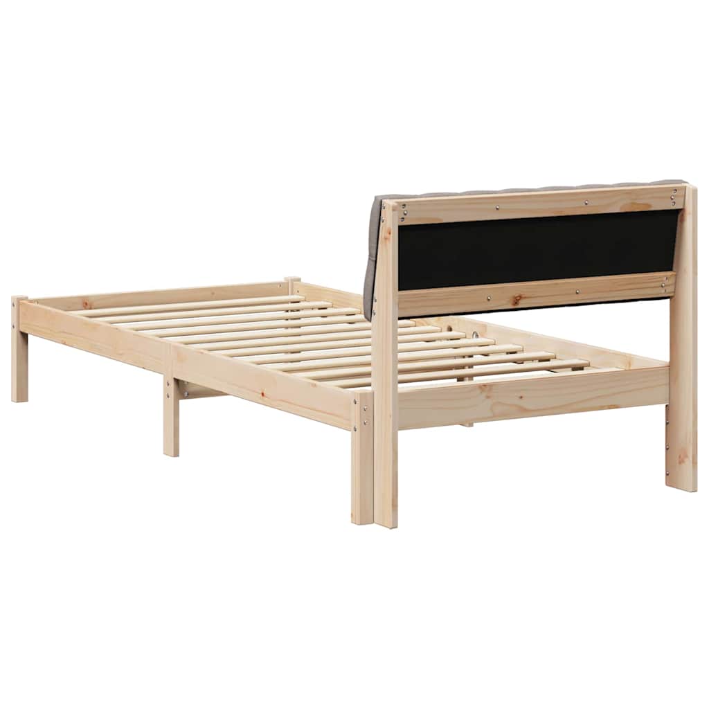 Sengestel Brun og taupe 90 x 200 cm Massivt fyrretræ