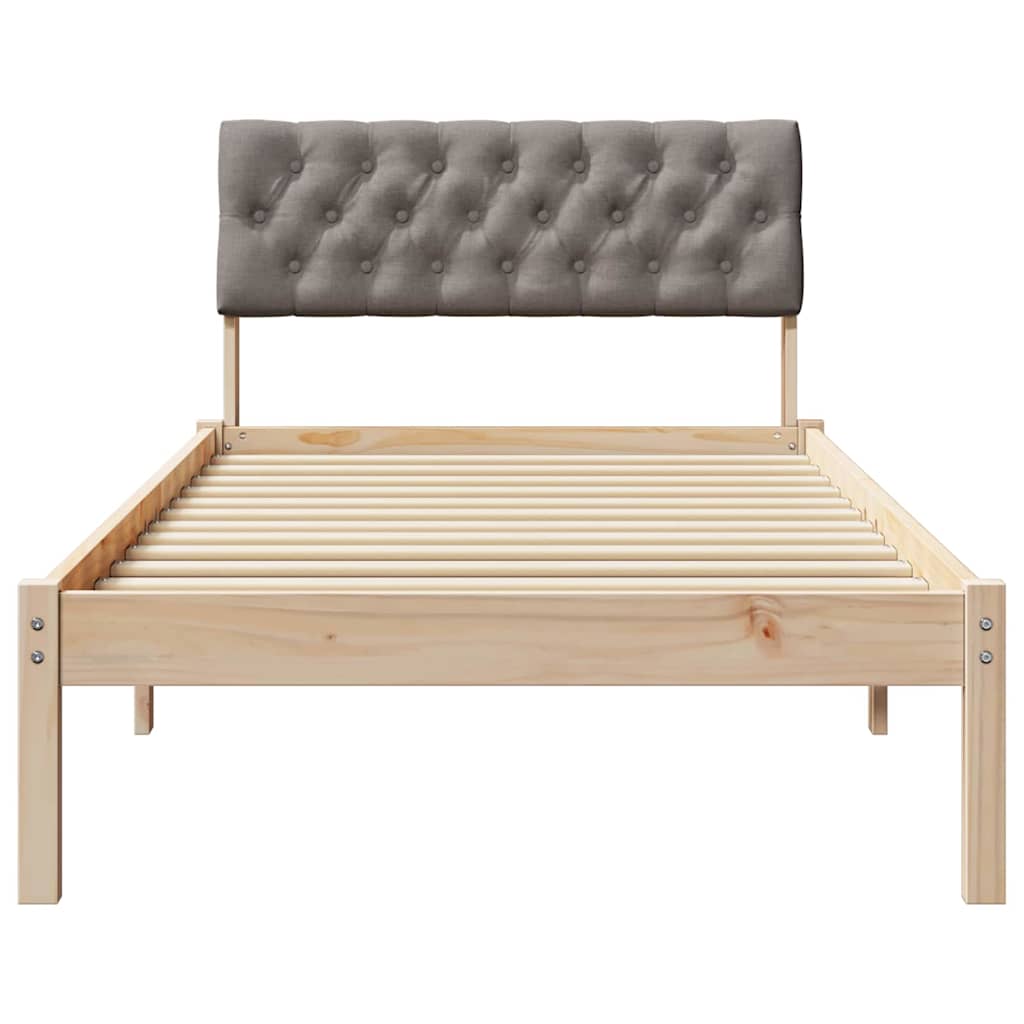 Sengestel Brun og taupe 90 x 200 cm Massivt fyrretræ