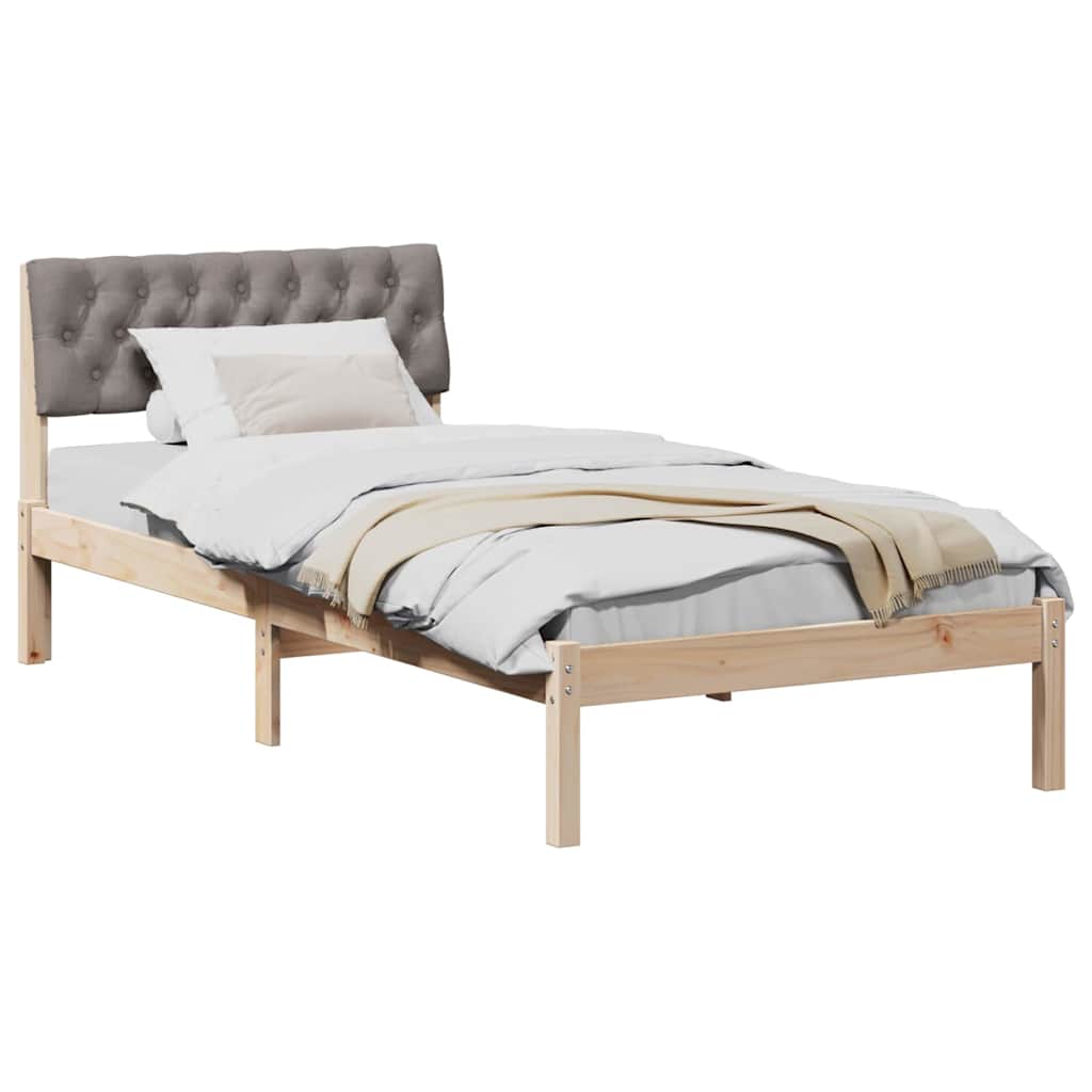Sengestel Brun og taupe 90 x 200 cm Massivt fyrretræ