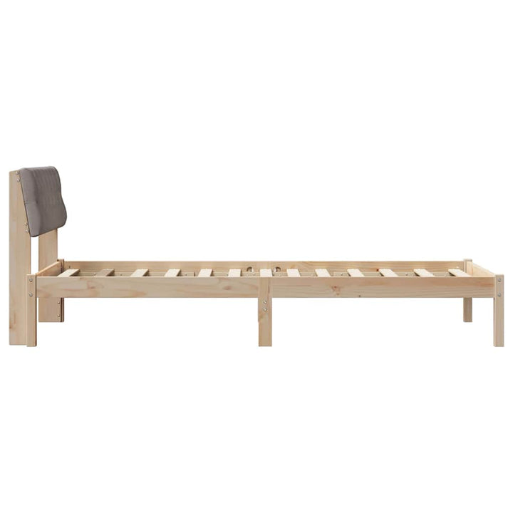 Sengestel Brun og taupe 90 x 200 cm Massivt fyrretræ
