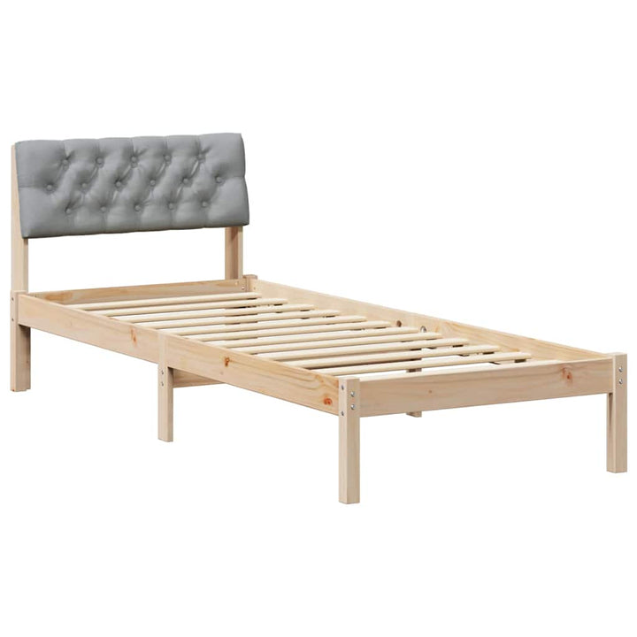 Sengestel Brun og lys grå 80 x 200 cm Massivt fyrretræ