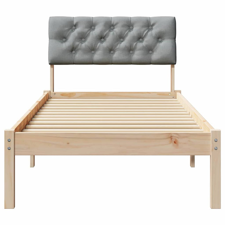 Sengestel Brun og lys grå 80 x 200 cm Massivt fyrretræ