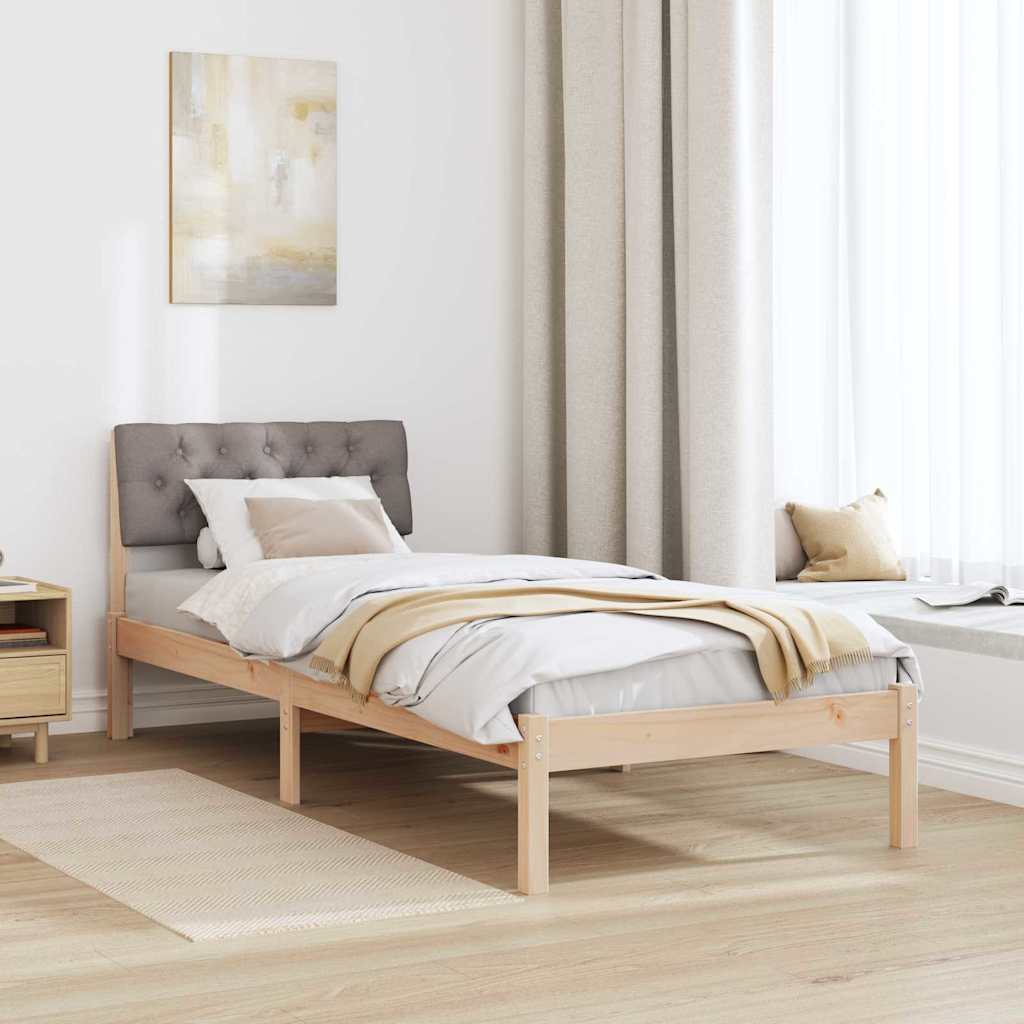 Sengestel Brun og taupe 80 x 200 cm Massivt fyrretræ